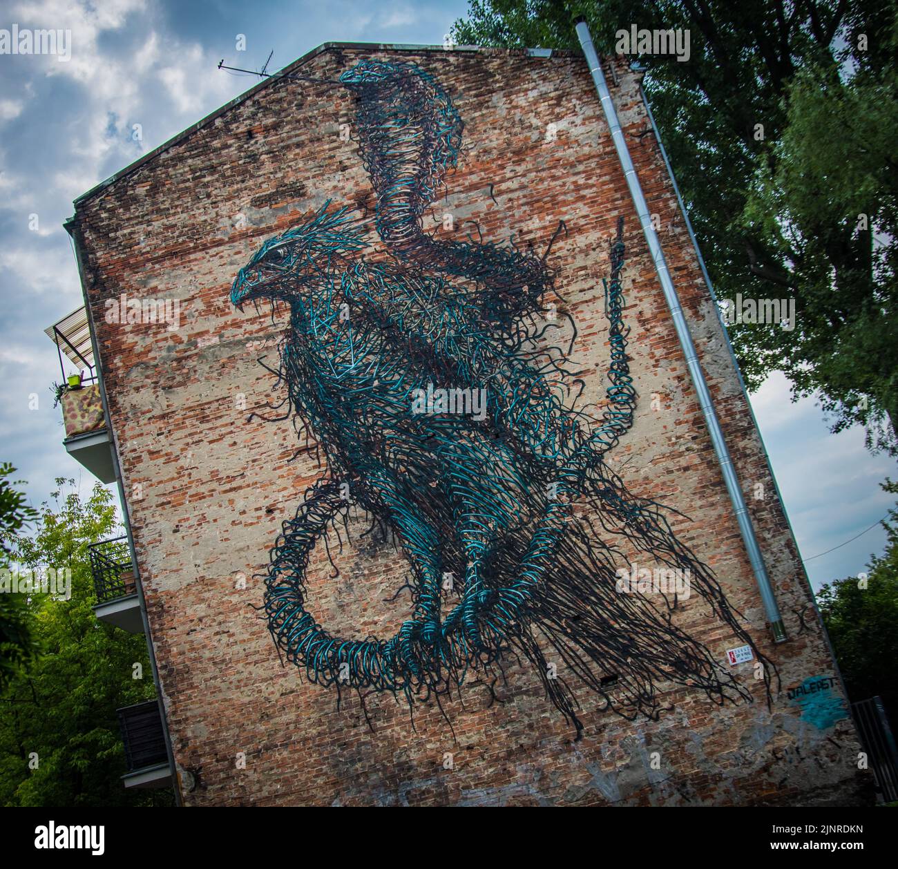 Peintures murales à Varsovie, Pologne Banque D'Images