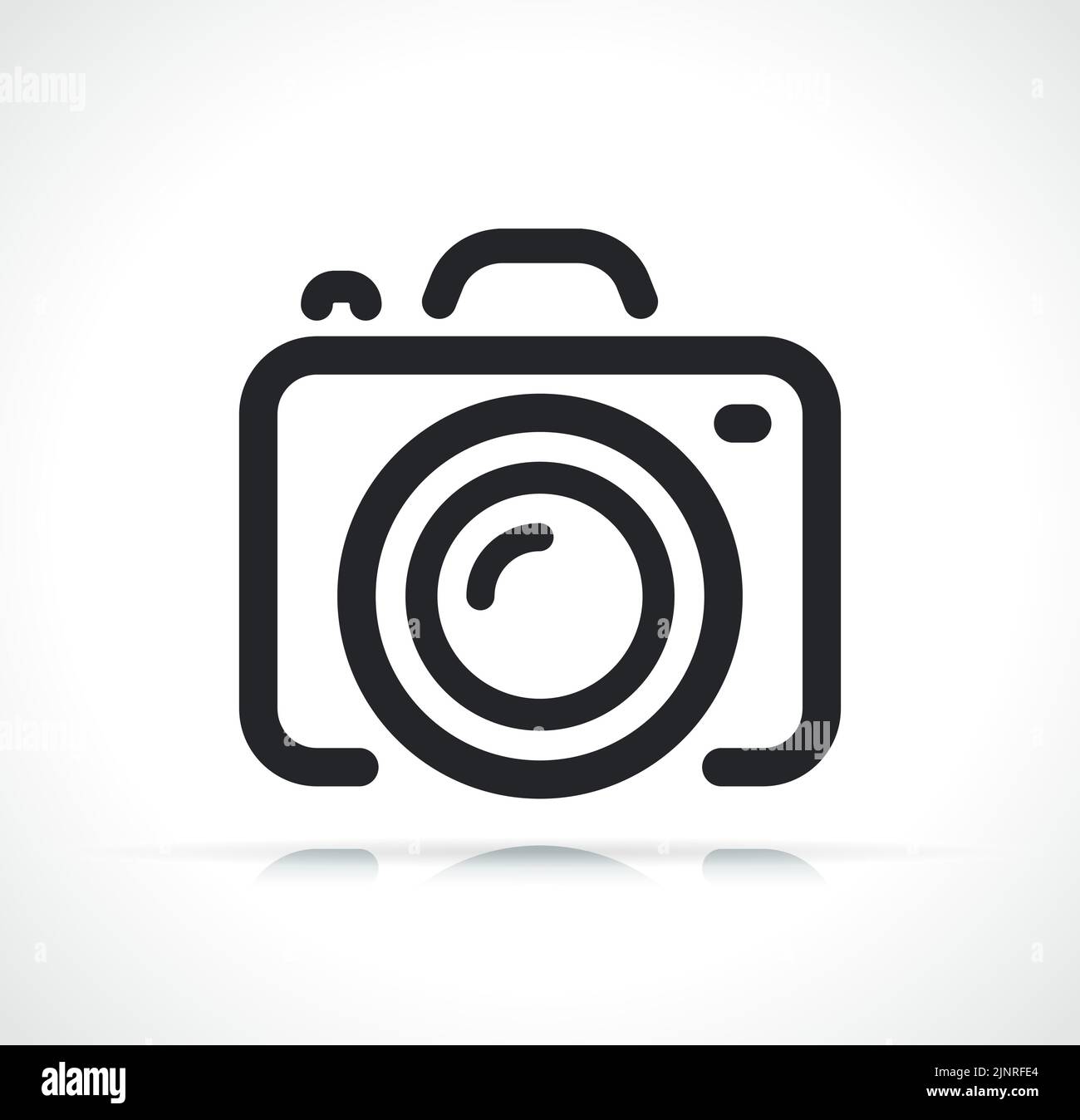illustration de l'icône de la caméra ou de la photocamera en ligne fine Illustration de Vecteur