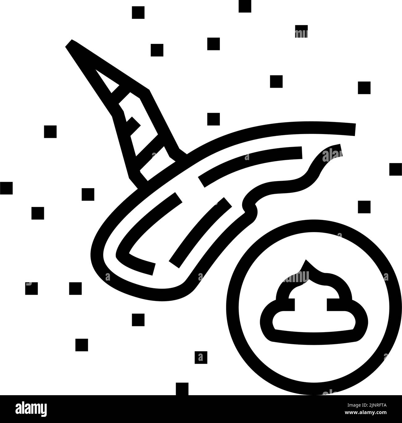 illustration vectorielle de l'icône de la ligne de traitement de la cicatrice de pommade Illustration de Vecteur