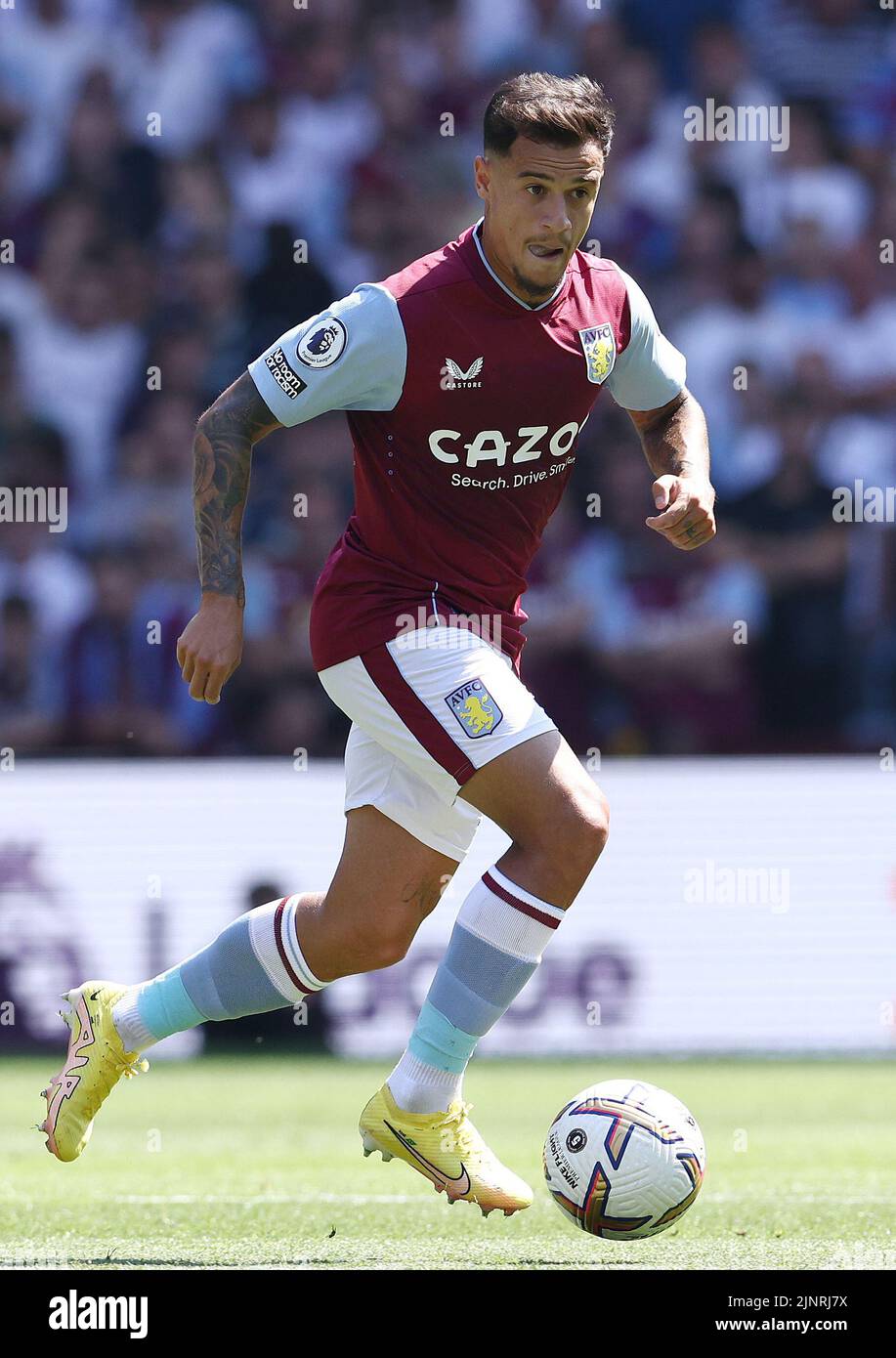 Birmingham, Angleterre, le 13th août 2022. Philippe Coutinho d'Aston Villa pendant le match de la Premier League à Villa Park, Birmingham. Le crédit photo doit être lu : Darren Staples / Sportimage Banque D'Images Birmingham, Angleterre, le 13th août 2022. Philippe Coutinho d'Aston Villa pendant le match de la Premier League à Villa Park, Birmingham. Le crédit photo doit être lu : Darren Staples / Sportimage Banque D'Images