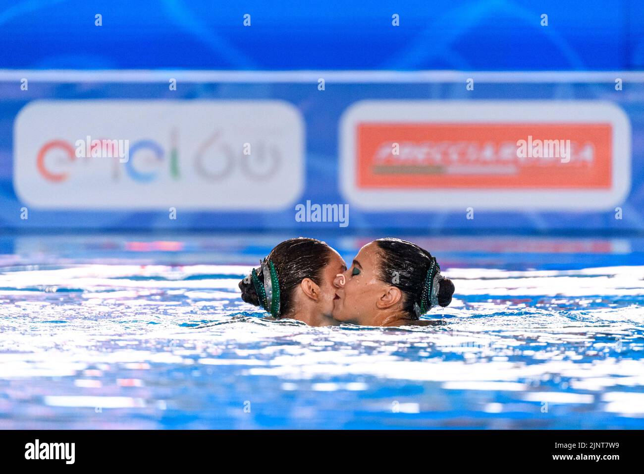 Roma, Italie. 13th août 2022. SMR SAN MARINO VERBENA Jasmine/ZONZINI Jasmine Duet Free final Roma, 13/8/2022 Stadio del Nuoto XXVI LEN European Championships Roma 2022 photo Pasquale Mesiano/Deepbluemedia/Insidefoto Credit: Insidefoto di andrea staccioli/Alay Live News Banque D'Images