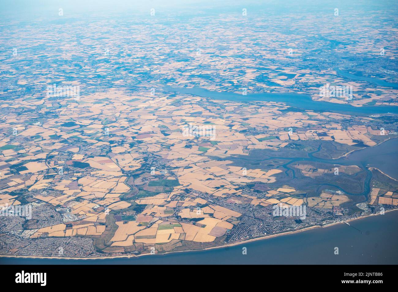 La photo montre les terres agricoles dans Essex, Angleterre.Royaume-Uni Banque D'Images