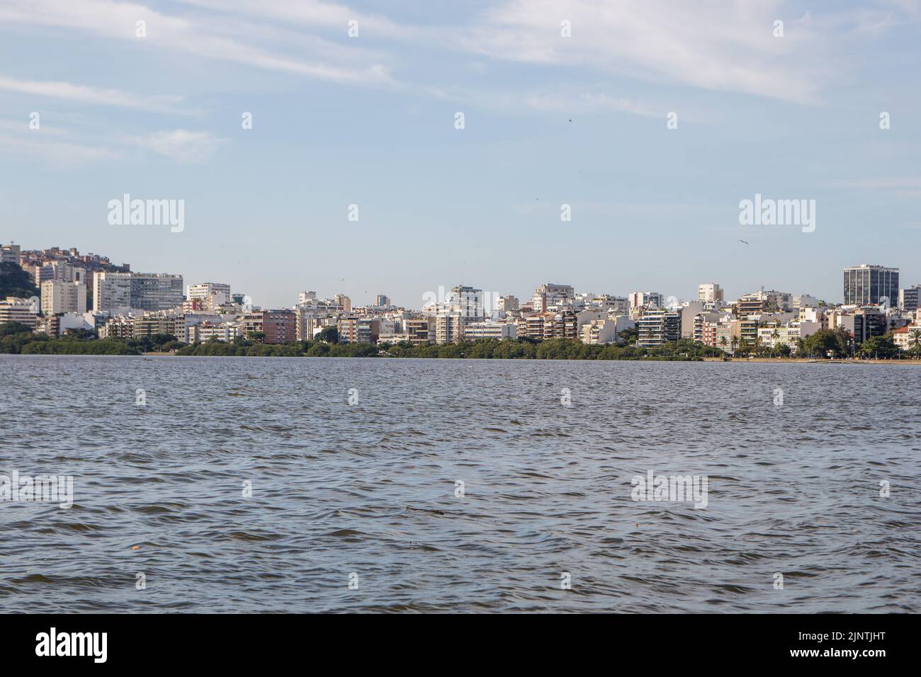 Le lagon Rodrigo de Freitas à Rio de Janeiro. Banque D'Images