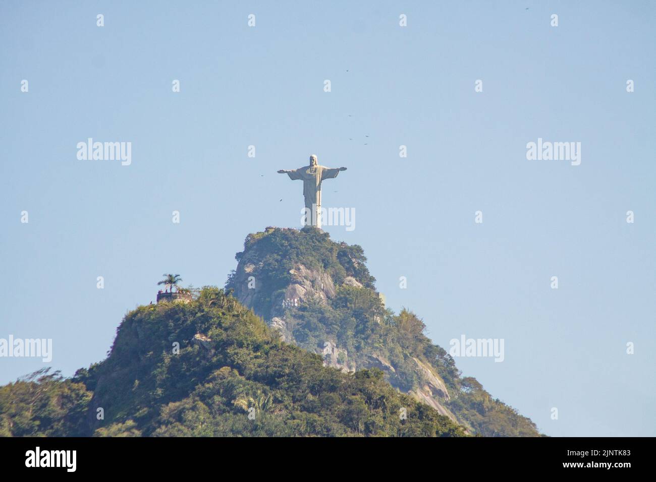 Le Christ Rédempteur et le point de vue de Dona Marta à Rio de Janeiro, Brésil - 02 juillet 2022 : point de vue de Dona Marta et statue du Christ Rédeme Banque D'Images