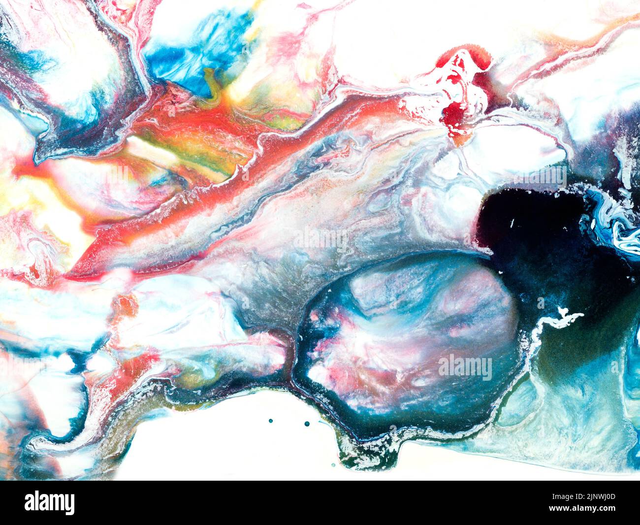 Peinture abstraite bleue et rose, arrière-plan peint à la main, texture en marbre, océan abstrait, peinture acrylique sur toile. Art moderne contemporain Banque D'Images