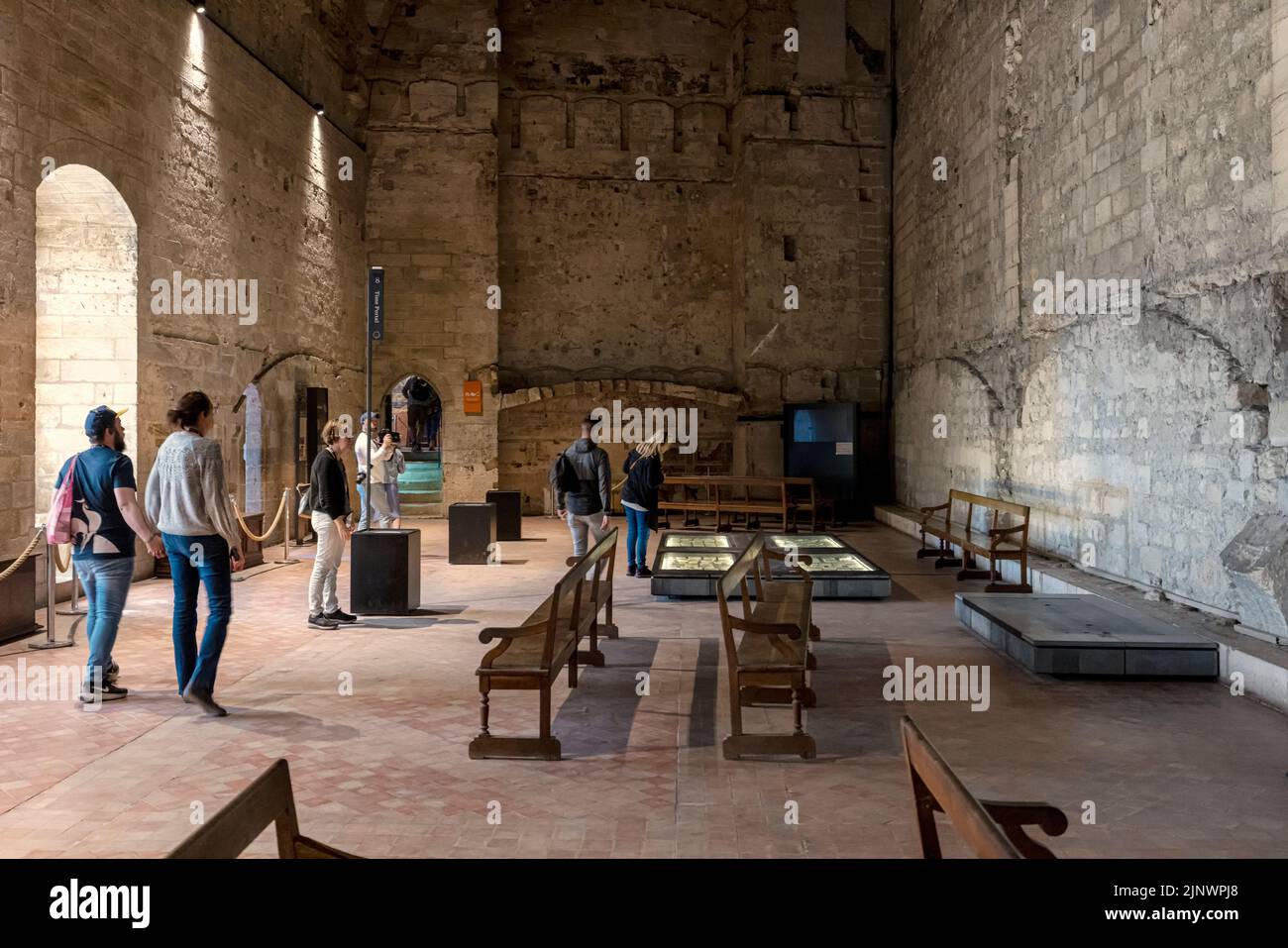 Chambre de Parement. Une salle d'ante à la chambre de coucher du Pape. Palais des Papes - Palais des Papes, Avignon, Vaucluse, France. Le centre historique Banque D'Images