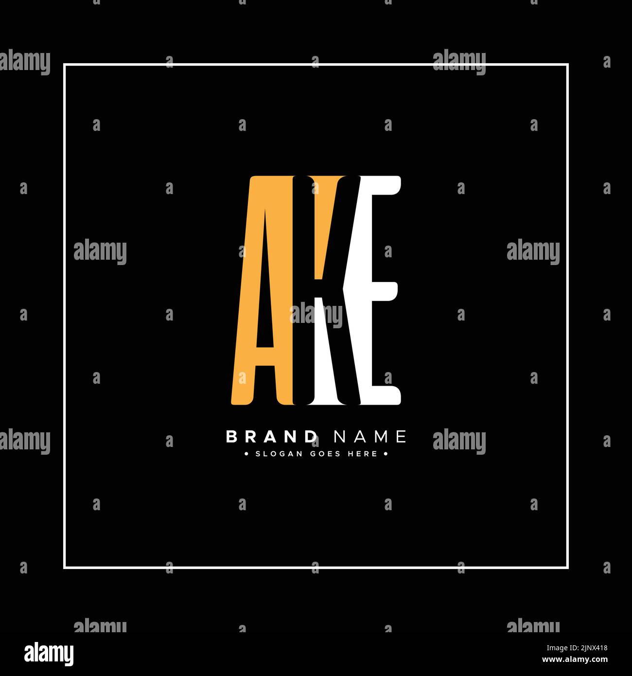 Logo initial lettre AKE - logo simple d'affaires pour Alphabet A, K et E Illustration de Vecteur