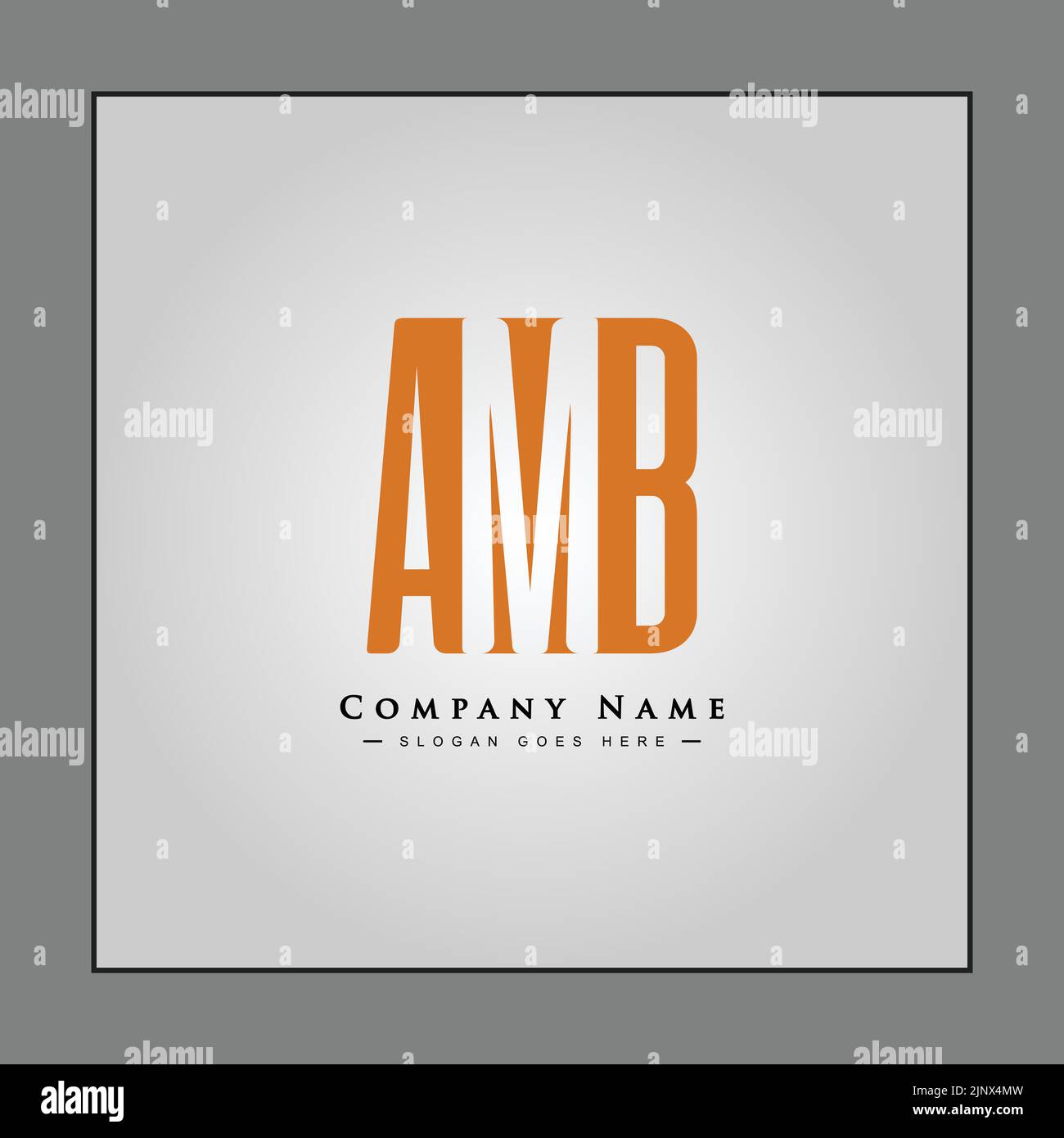 Lettre initiale logo AMB - logo monogramme simple pour initiales A, M et B. Illustration de Vecteur
