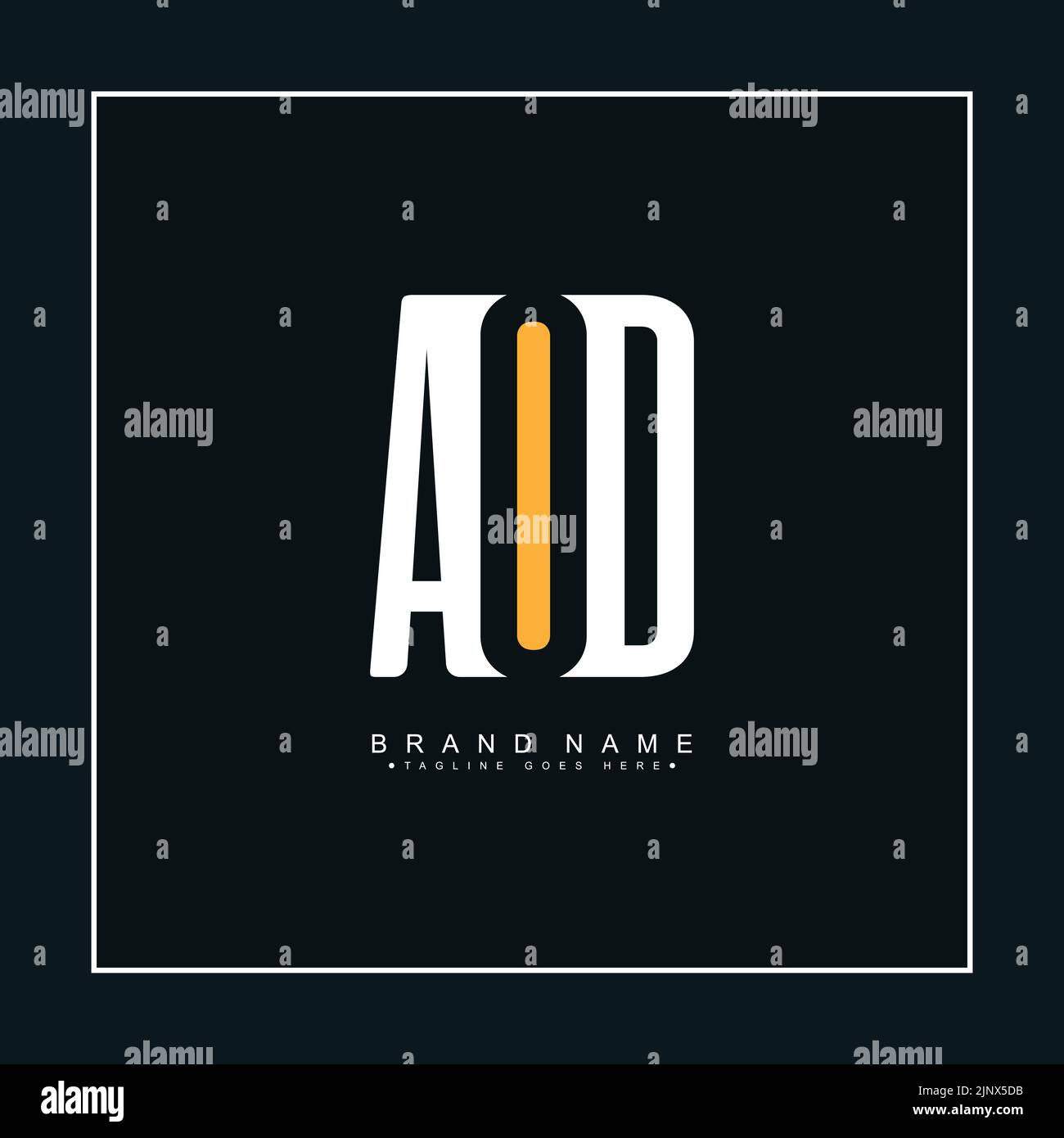 Lettre initiale logo AOD - simple logo d'entreprise pour les lettres A, O et D. Illustration de Vecteur