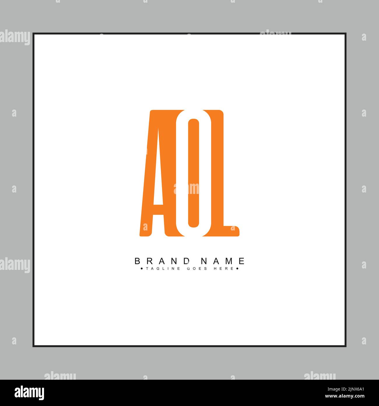 Lettre initiale logo AOL - simple logo d'entreprise pour Alphabet A, O et L. Illustration de Vecteur