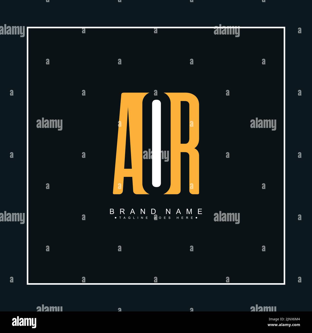 Lettre initiale logo AOR - logo d'entreprise minimal pour les lettres A, O et R. Illustration de Vecteur