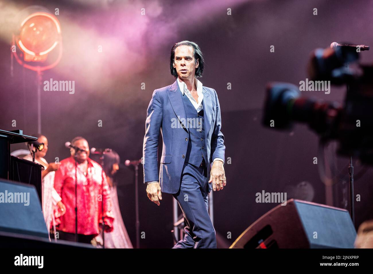 Oslo, Norvège. 11th, août 2022. Le musicien, compositeur et chanteur australien Nick Cave interprète un concert avec son groupe The Bad Seeds lors du festival de musique norvégien Oyafestivalen 2022 à Oslo. (Crédit photo: Gonzales photo - Terje Dokken). Banque D'Images Oslo, Norvège. 11th, août 2022. Le musicien, compositeur et chanteur australien Nick Cave interprète un concert avec son groupe The Bad Seeds lors du festival de musique norvégien Oyafestivalen 2022 à Oslo. (Crédit photo: Gonzales photo - Terje Dokken). Banque D'Images