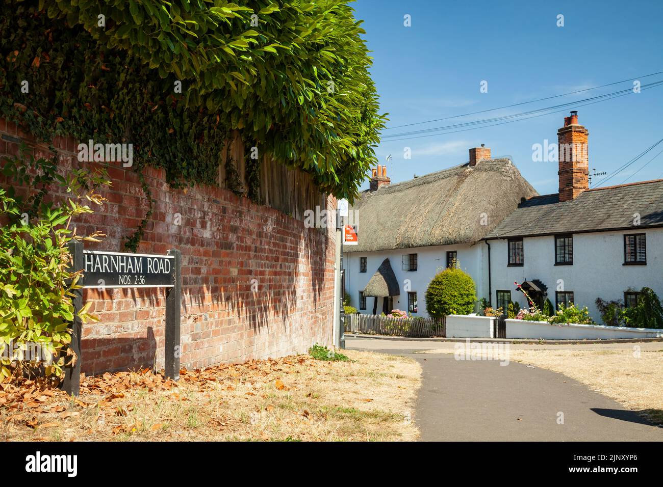 Après-midi d'été à Harnham, Salisbury, Wiltshire, Angleterre. Banque D'Images