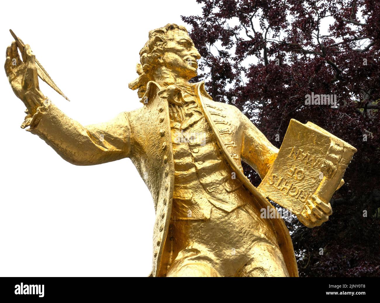 Statue de Thomas Paine, King Street, Thetford, Norfolk, Angleterre, ROYAUME-UNI Banque D'Images