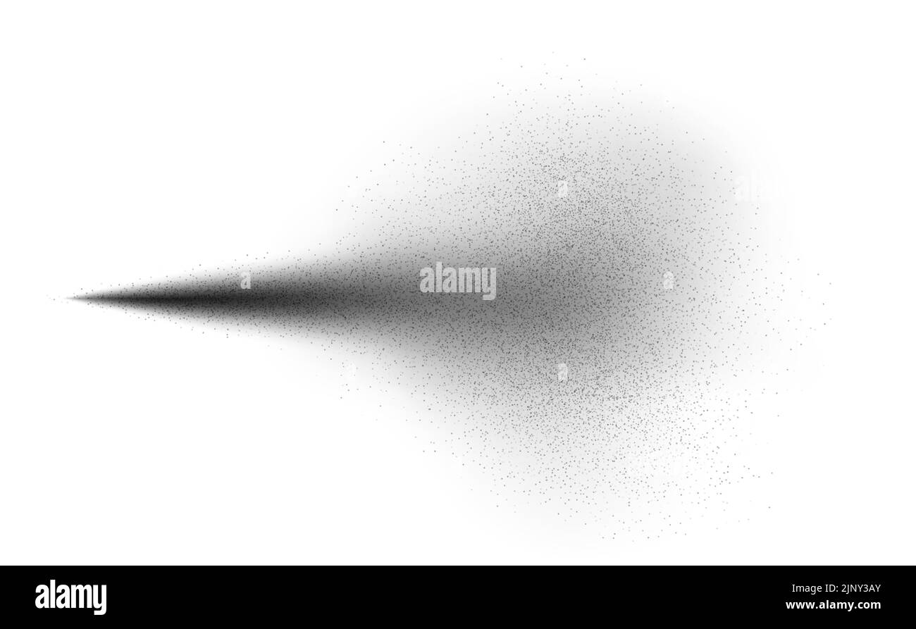 Peinture en aérosol noire, pulvérisation d'atomiseur ou de déodorant, effet pulvérisateur isolé sur blanc. Illustration de Vecteur