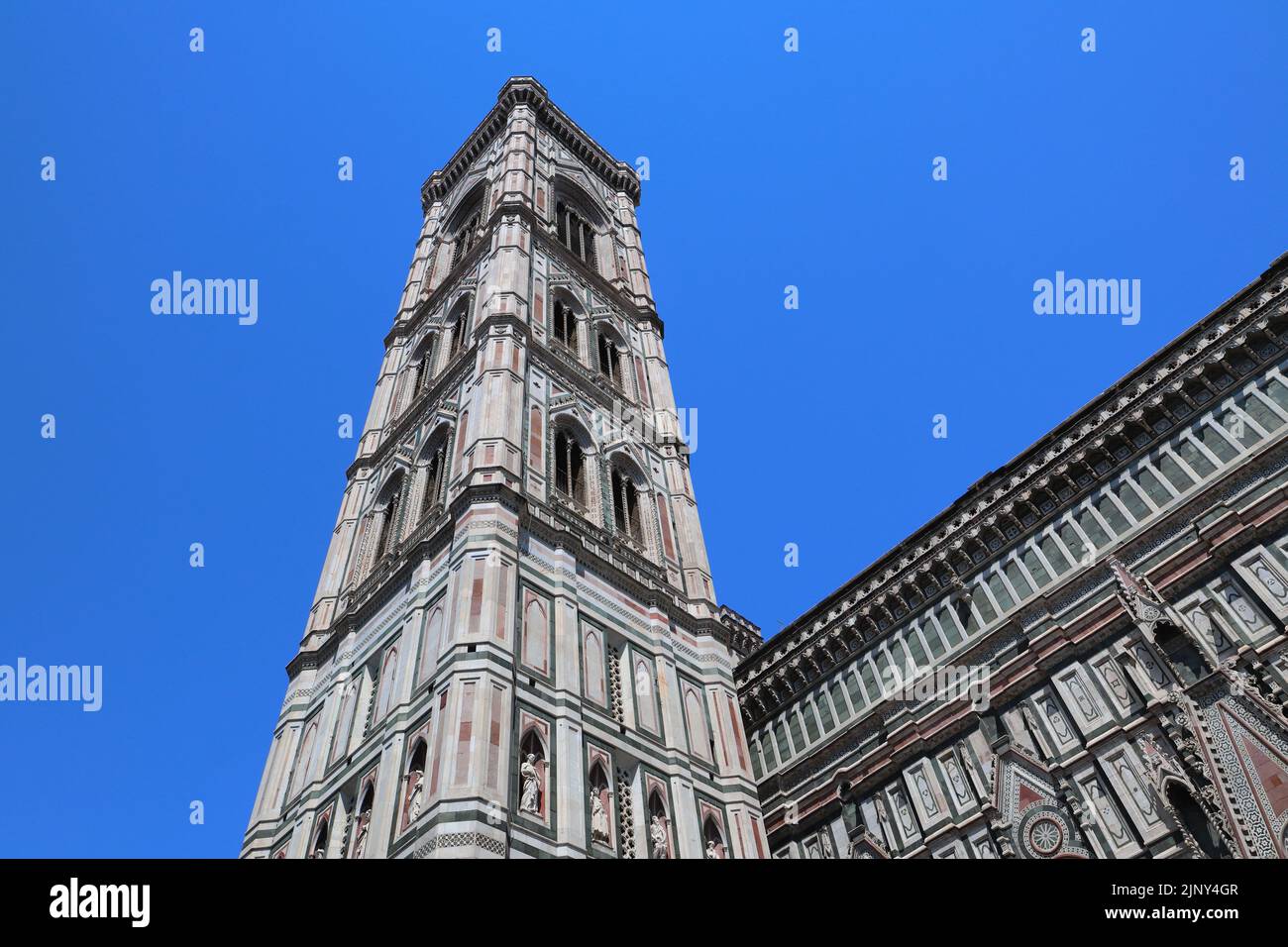 Vue sur le Campanile Di Giotto. Florence, Italie. Banque D'Images