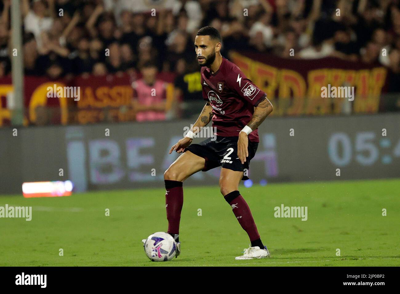 Estadio Arechi, Salerno, Campanie, Italie. 14th août 2022. Serie A football League, Salernitana versus Roma; Dylan Bronn de Salernitana Credit: Action plus Sports/Alay Live News Banque D'Images