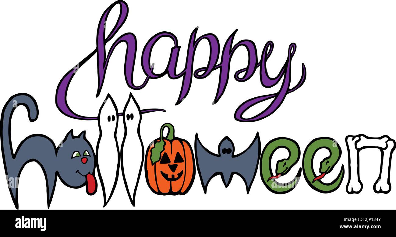 Motif Halloween heureux Illustration de Vecteur