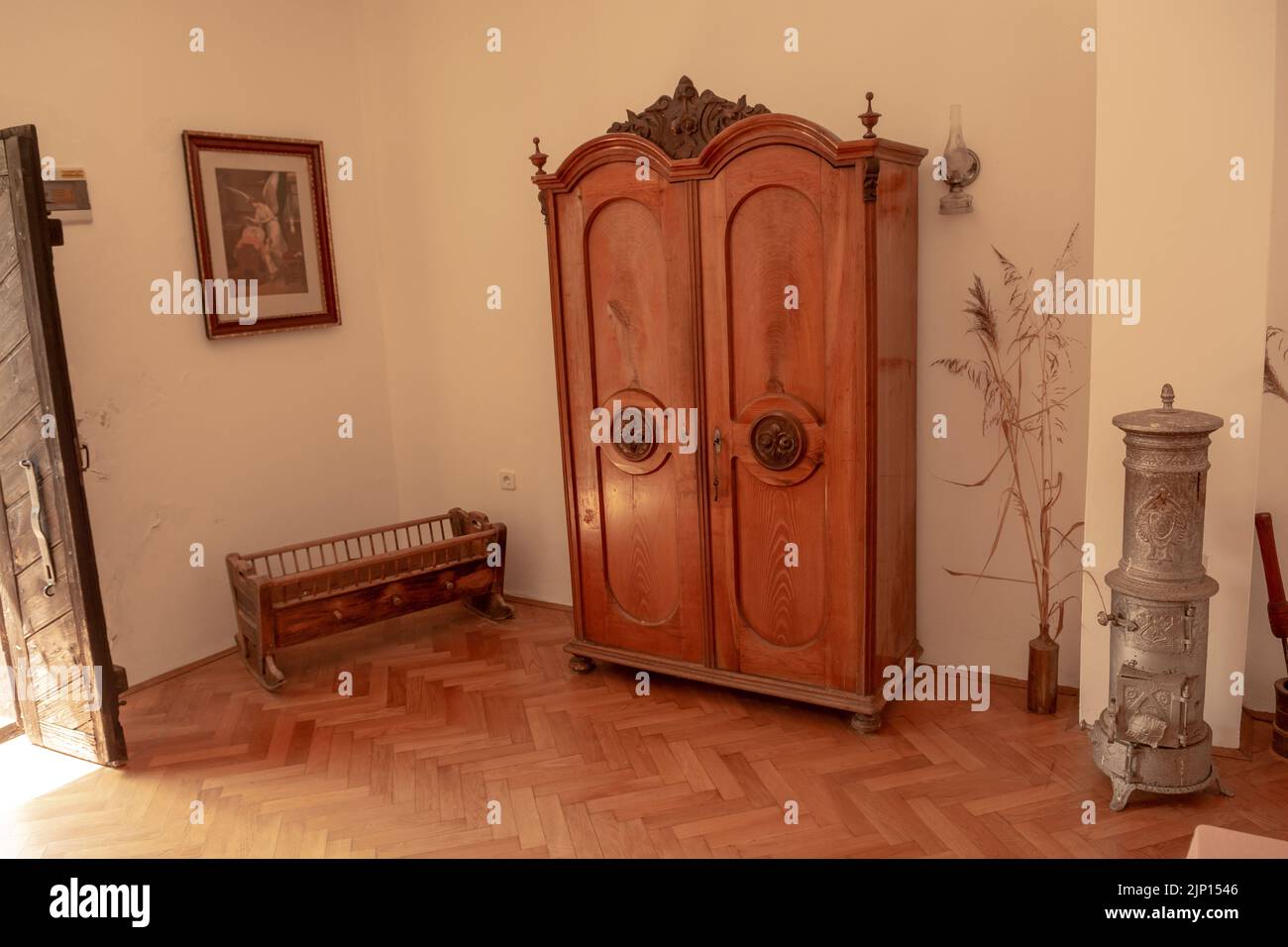 Donji Kraljevec, Croatie - 14 août 2022 : la maison où est né Rudolf Steiner. Lieu de naissance. Banque D'Images