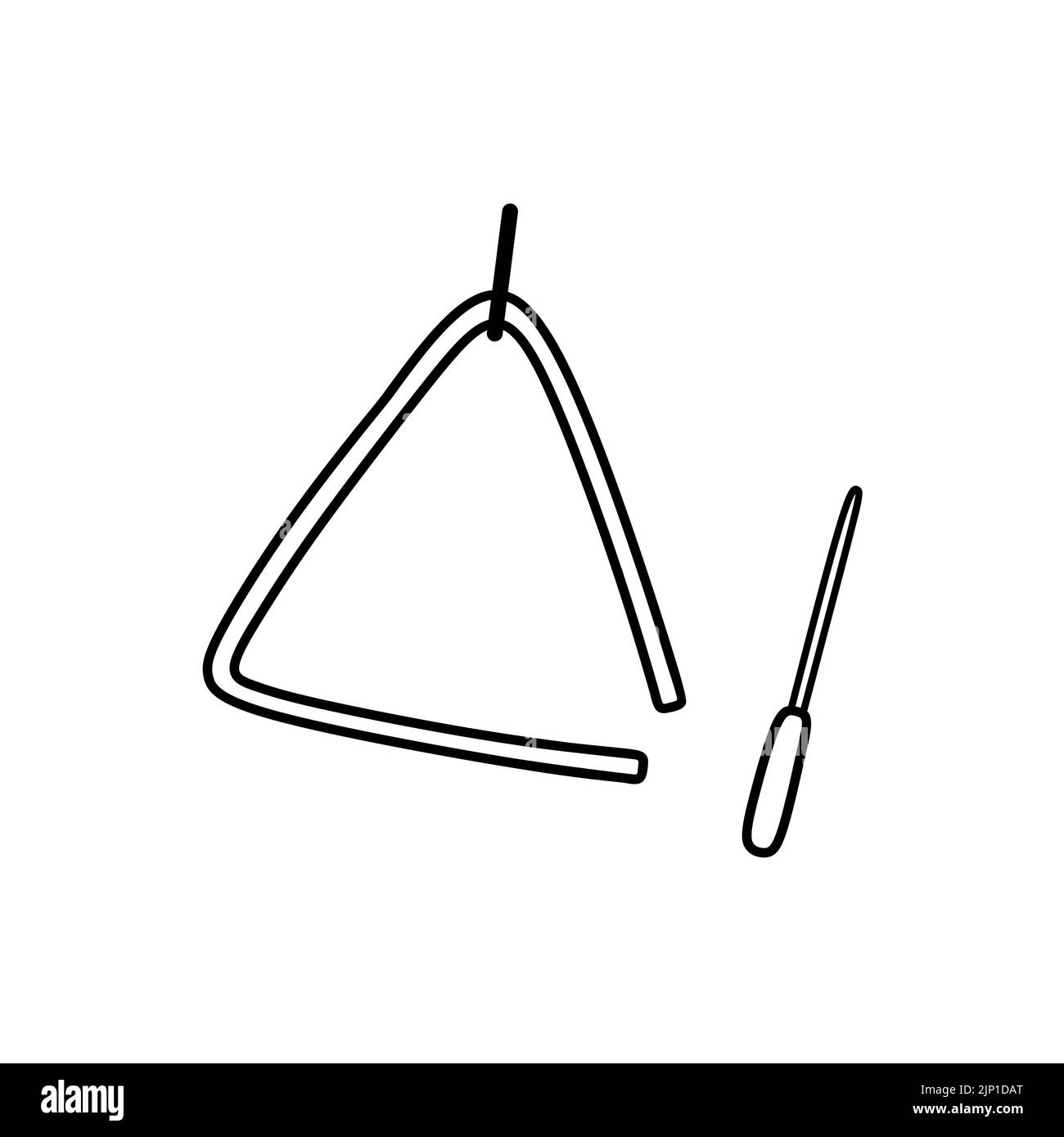 Triangle musical instrument Banque d'images noir et blanc - Alamy