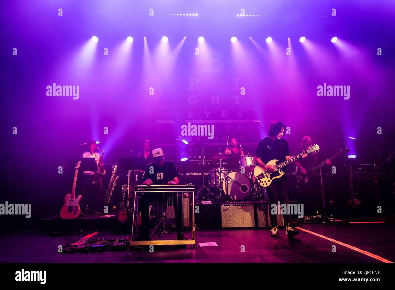 Copenhague, Danemark. 14th août 2022. Le groupe de rock indépendant américain Bright Eyes donne un concert à VEGA à Copenhague. Ici, le chanteur et musicien Conor Oberst est vu en direct sur scène. (Crédit photo : Gonzales photo/Alamy Live News Banque D'Images