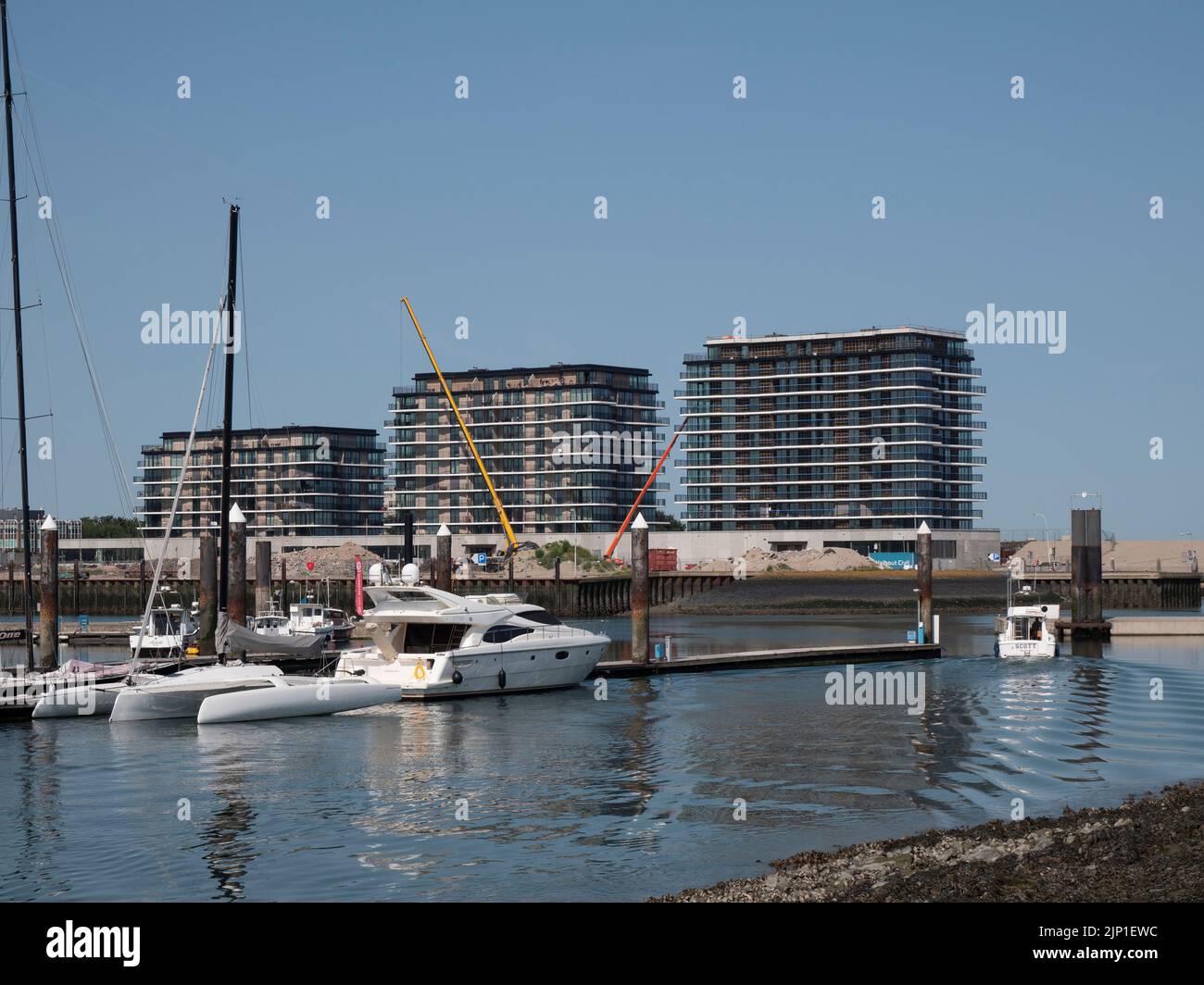 Breskens, paysBas, 18 juillet 2022, nouveaux appartements de luxe