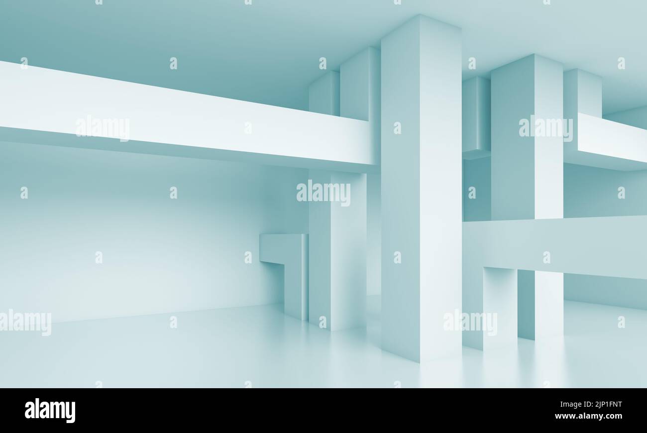 Bleu 3d abstrait Architecture Fond Banque D'Images