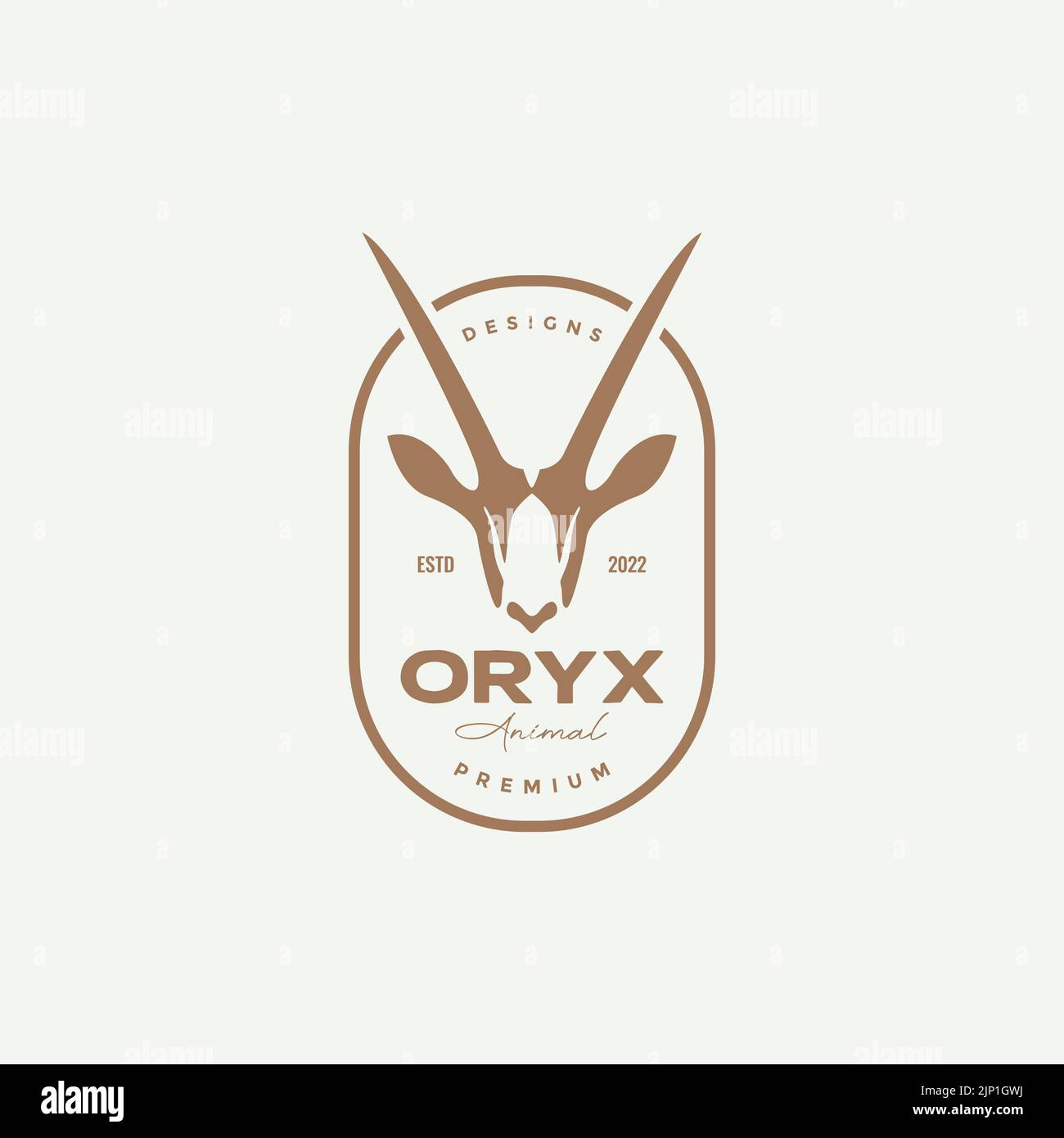 motif oryx long horn Illustration de Vecteur