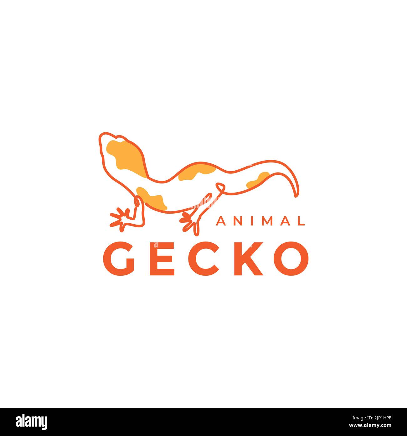 logo abstrait en forme de gecko coloré Illustration de Vecteur