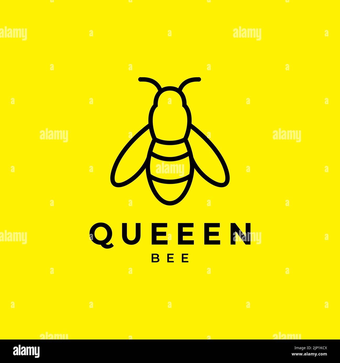 design minimaliste avec logo queen bee Illustration de Vecteur