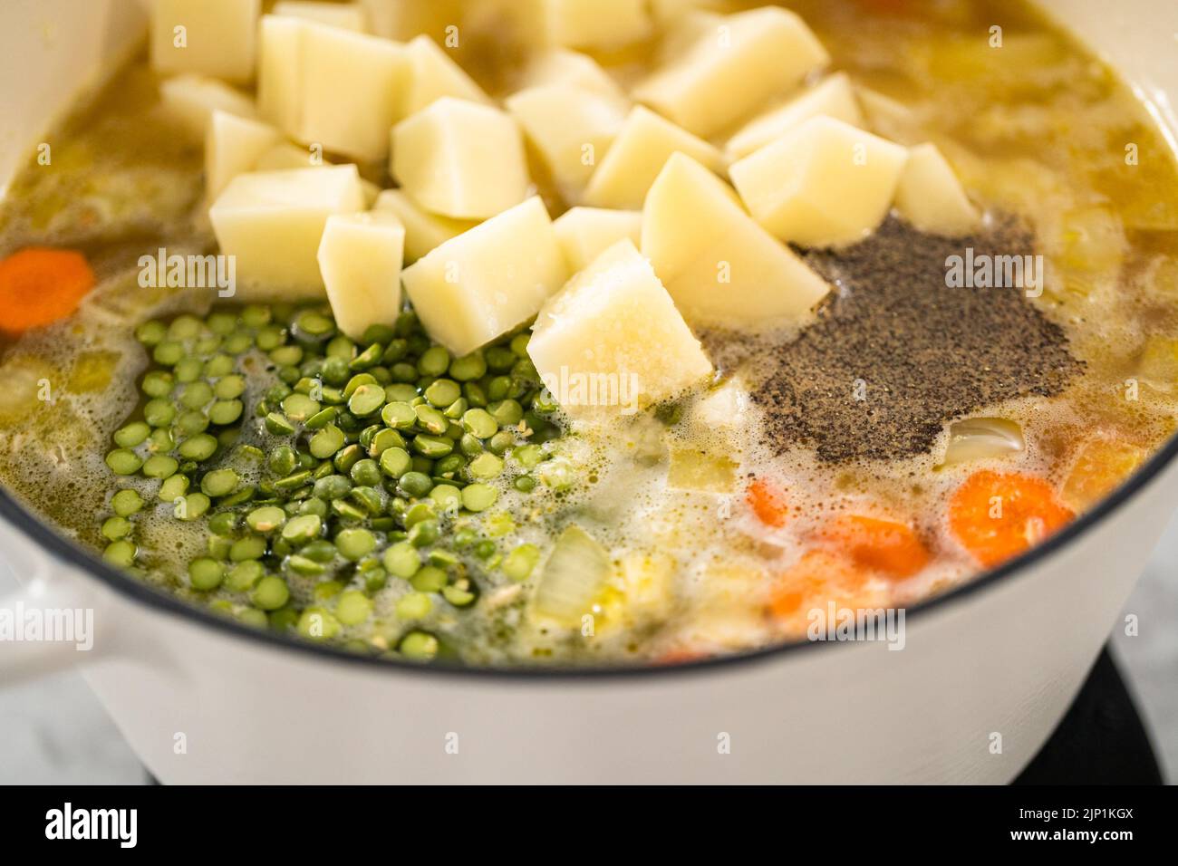 Soupe aux pois cassés Banque D'Images