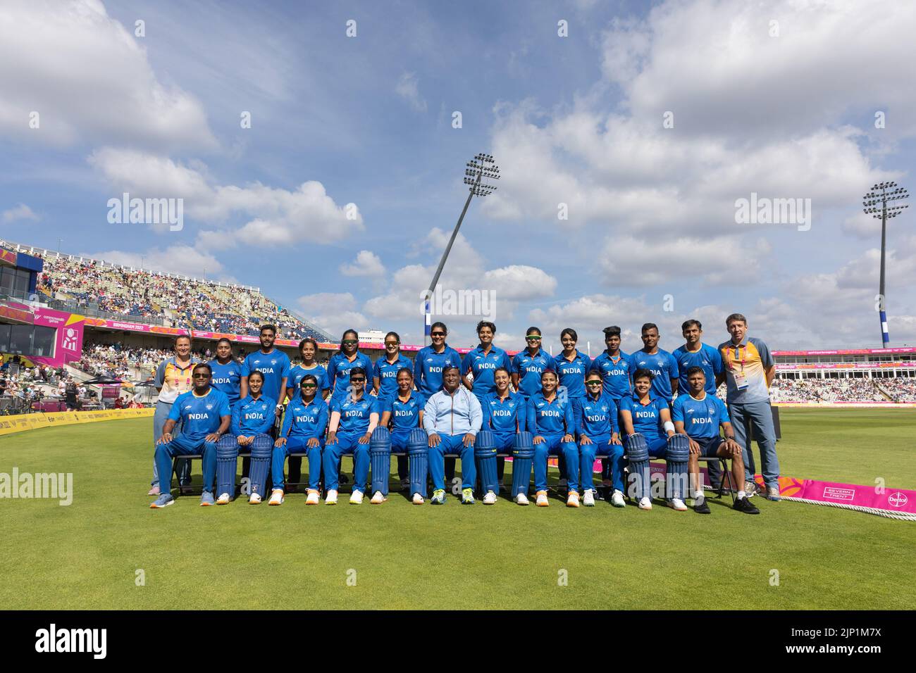 06-8-22 - l’équipe de cricket indienne féminine au terrain de cricket d’Edgbaston pendant les Jeux du Commonwealth de Birmingham 2022 à Birmingham. Banque D'Images