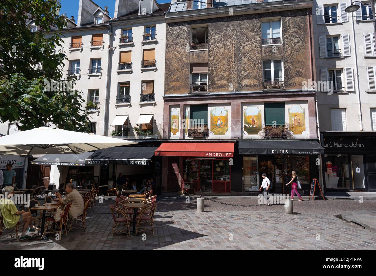 rue mouffetard, paris, france Banque D'Images