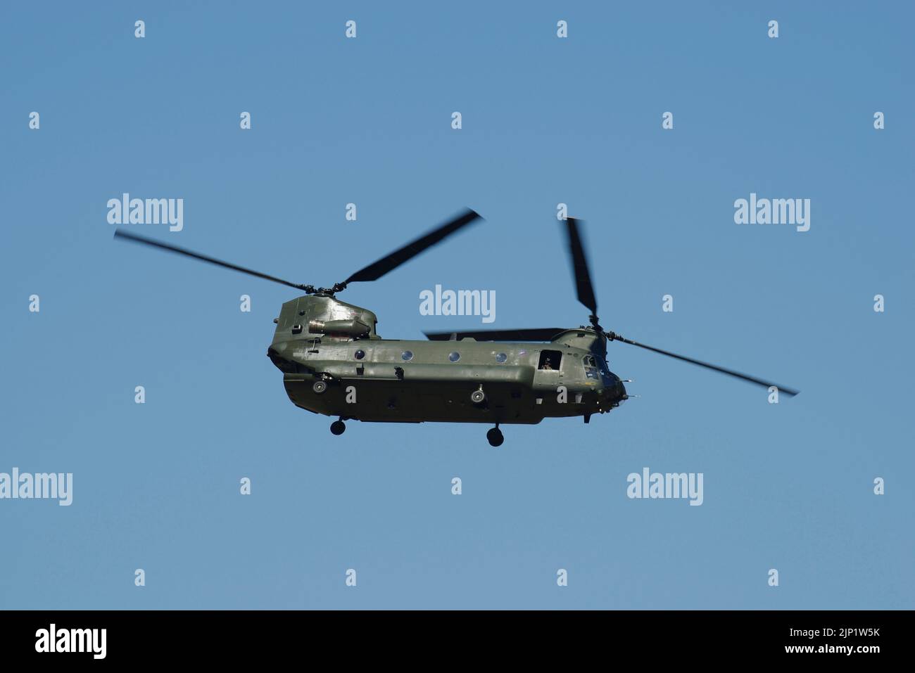 Boeng Vertol CH-47 Chinook à RAF Valley, Anglesey, pays de Galles du Nord, Banque D'Images