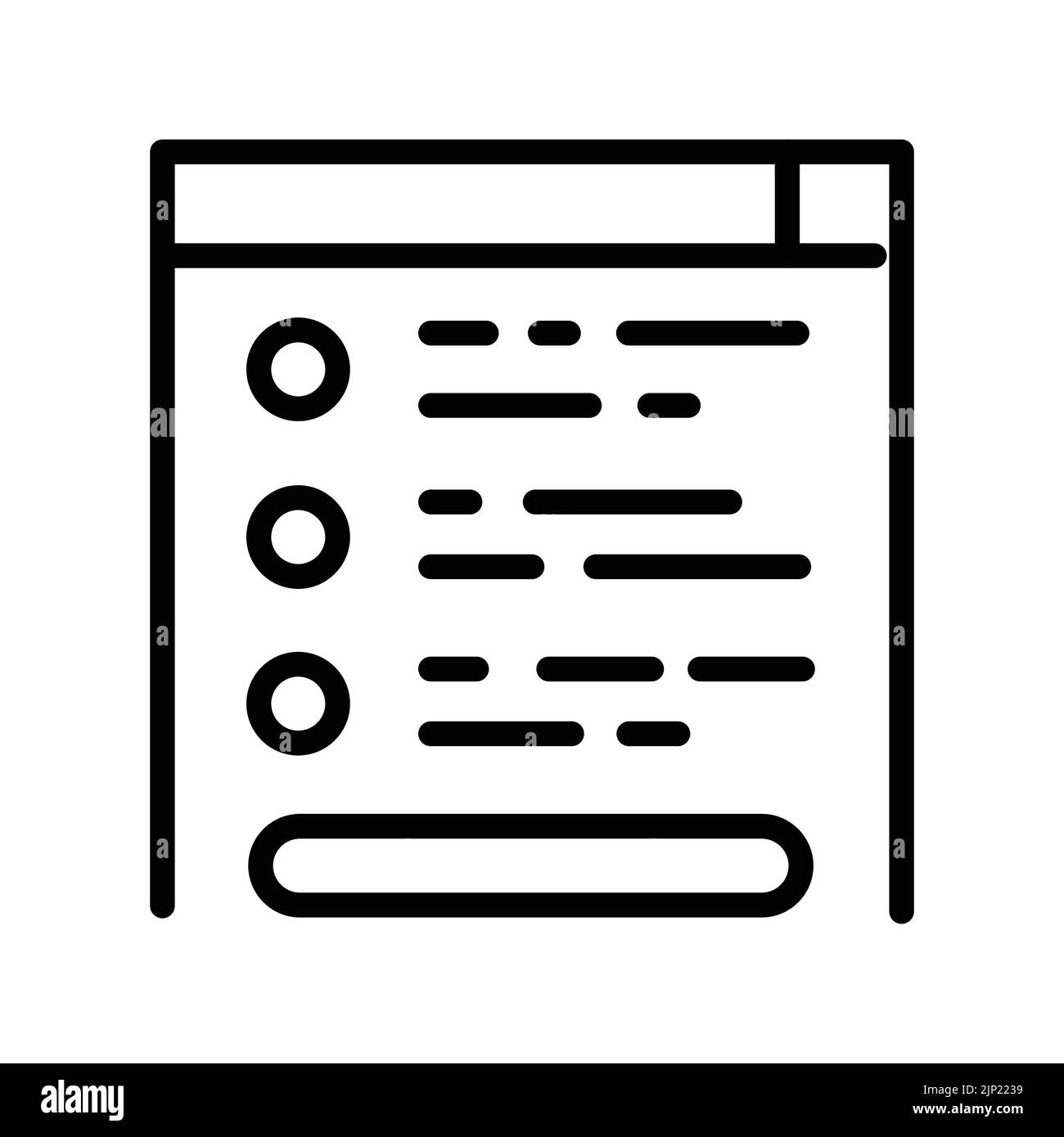 Icône de ligne de site Web. Promotion en ligne Illustration de Vecteur