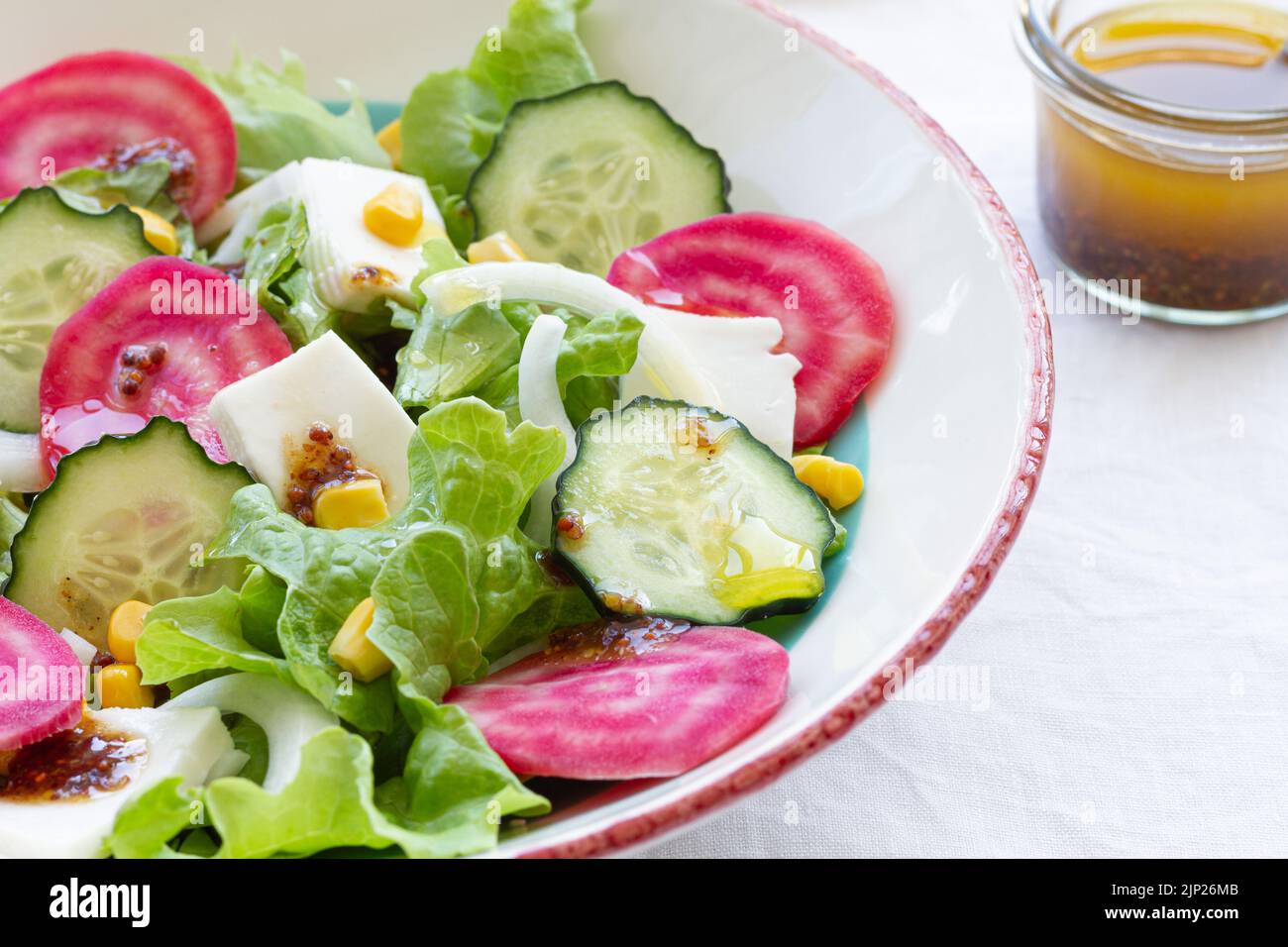 salade, vinaigrette au poulet, faible teneur en matières grasses, salades Banque D'Images