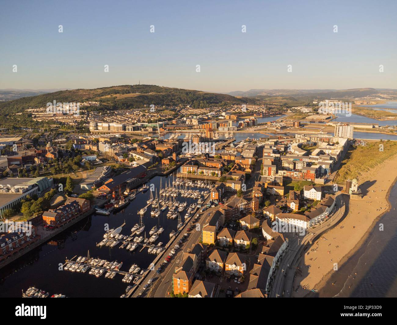 Quartier maritime de Swansea Banque D'Images