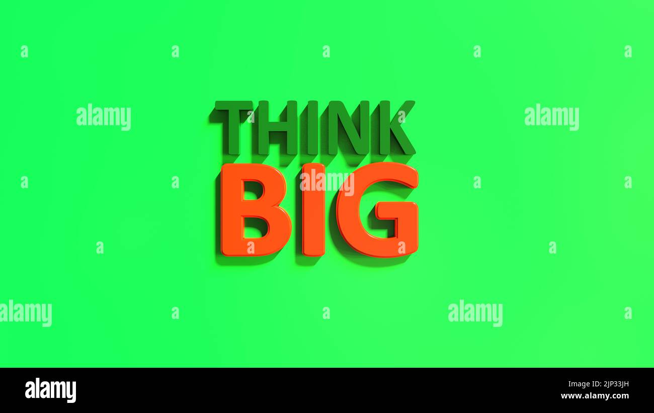 pensez grand, état d'esprit, ambitioniert, groß denken Banque D'Images