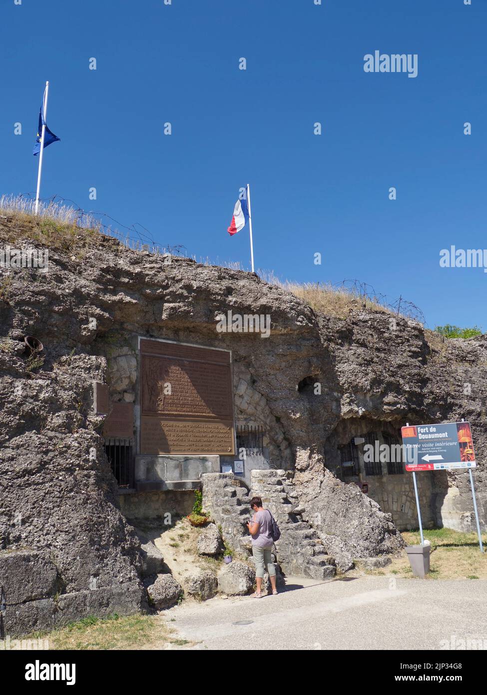 Vestiges endommagés de fort Douaumont, Verdun, département de Meuse, Grand est, France, Europe Banque D'Images