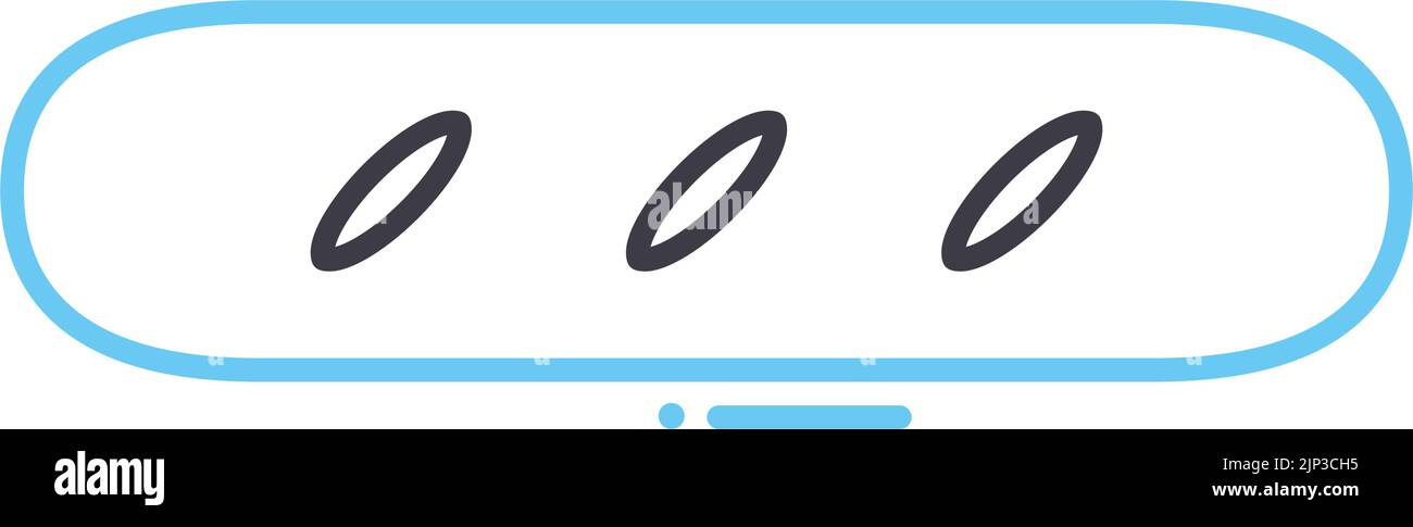icône de ligne de baguette, symbole de contour, illustration vectorielle, signe de concept Illustration de Vecteur