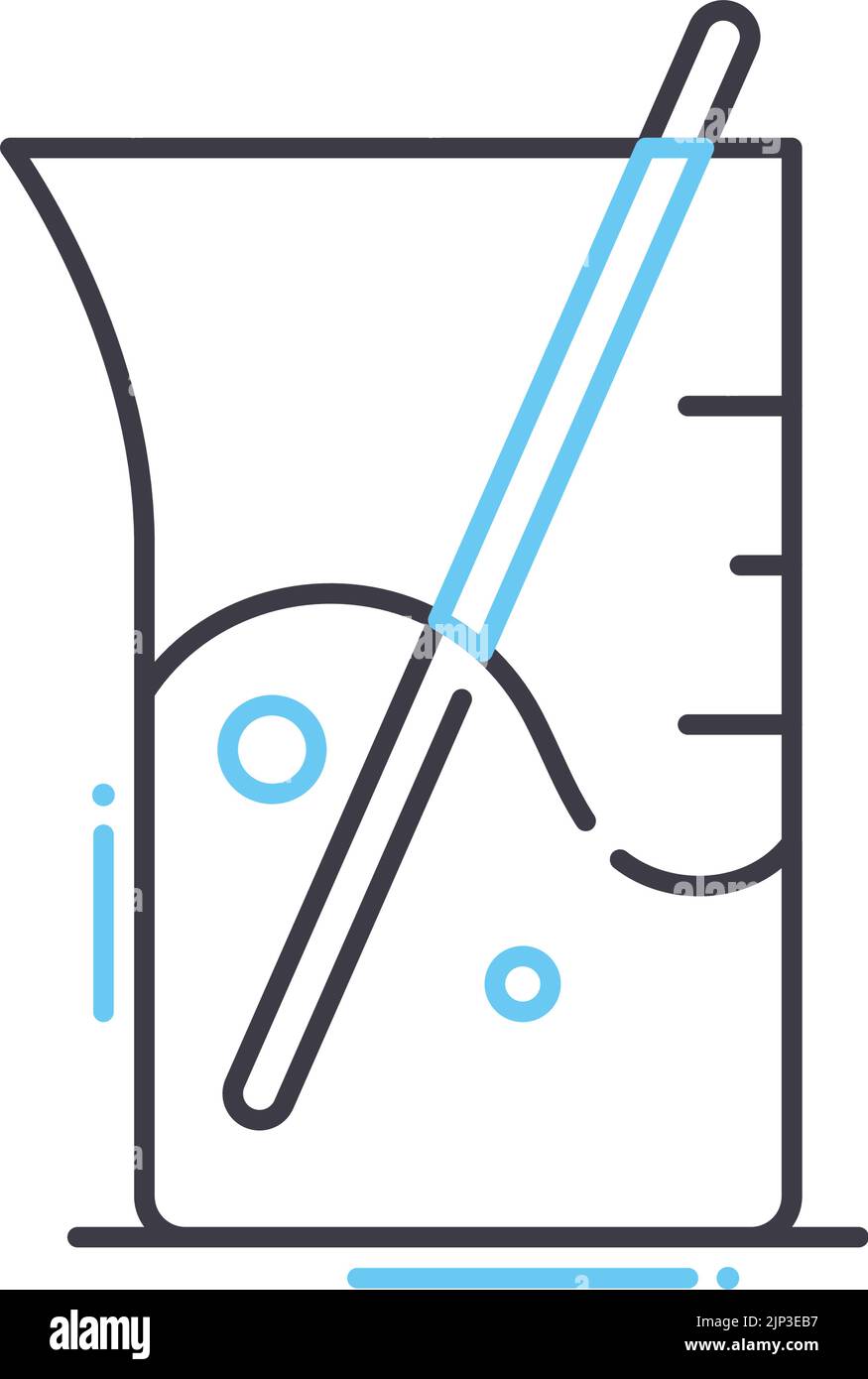 icône de ligne de bécher, symbole de contour, illustration vectorielle, signe de concept Illustration de Vecteur