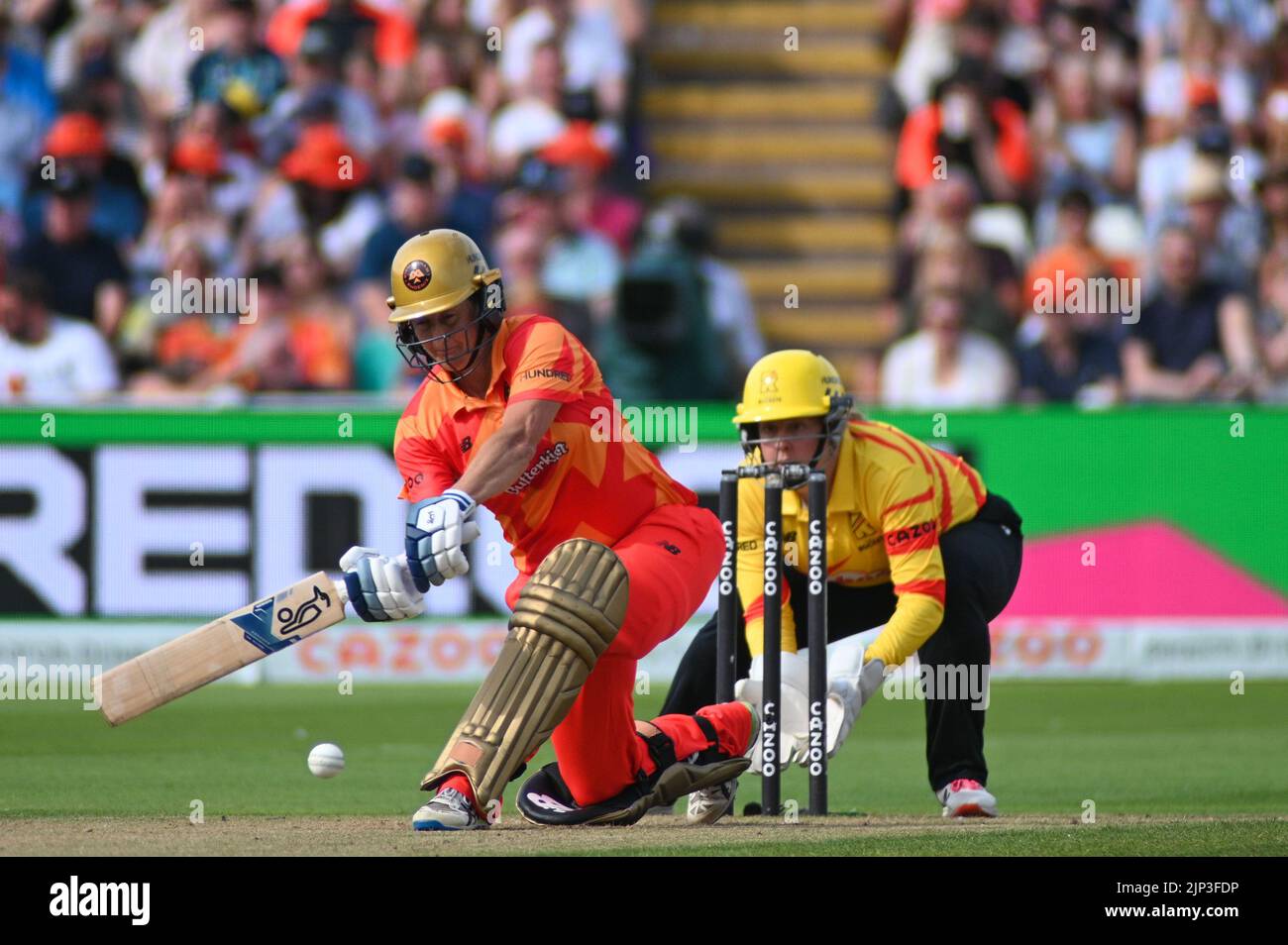 Birmingham, Royaume-Uni. 15th août 2022. Birmingham, 15 août 2022 Birmingham Phoenix Bat pendant la centaine Birmingham Phoenix vs Trent Rockets - Double Bill femmes & hommes Jeux (Karl W Newton/SPP) crédit: SPP Sport presse photo. /Alamy Live News Banque D'Images