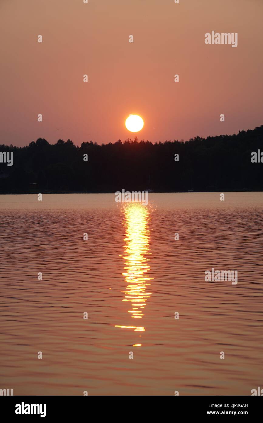 Coucher du soleil au bord de la mer Banque D'Images