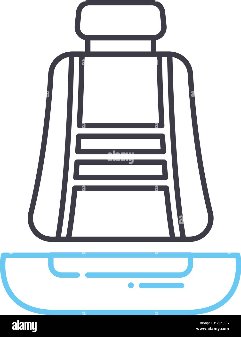 icône de ligne de plaquettes de frein, symbole de contour, illustration vectorielle, signe de concept Illustration de Vecteur