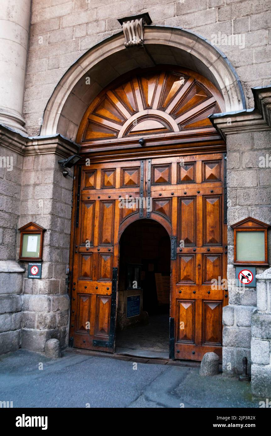 Porte du Trinity College à Dublin, Irlande. Banque D'Images