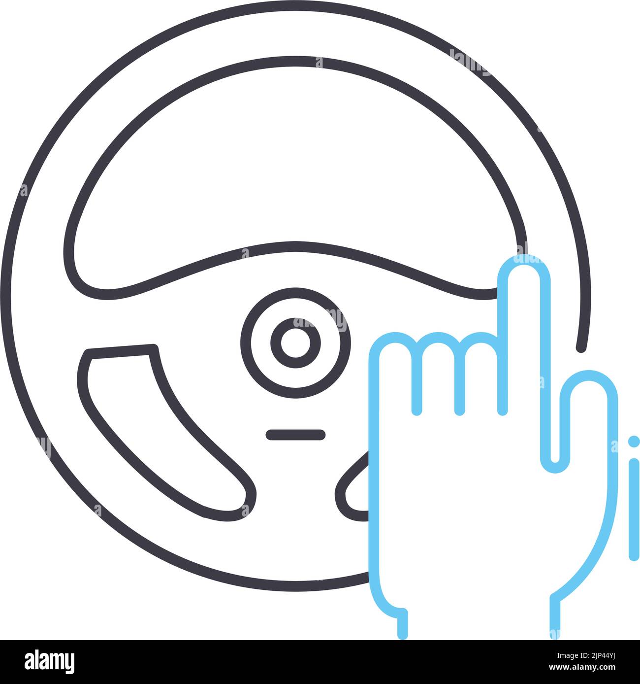 icône de ligne de pilote automatique, symbole de contour, illustration vectorielle, signe de concept Illustration de Vecteur