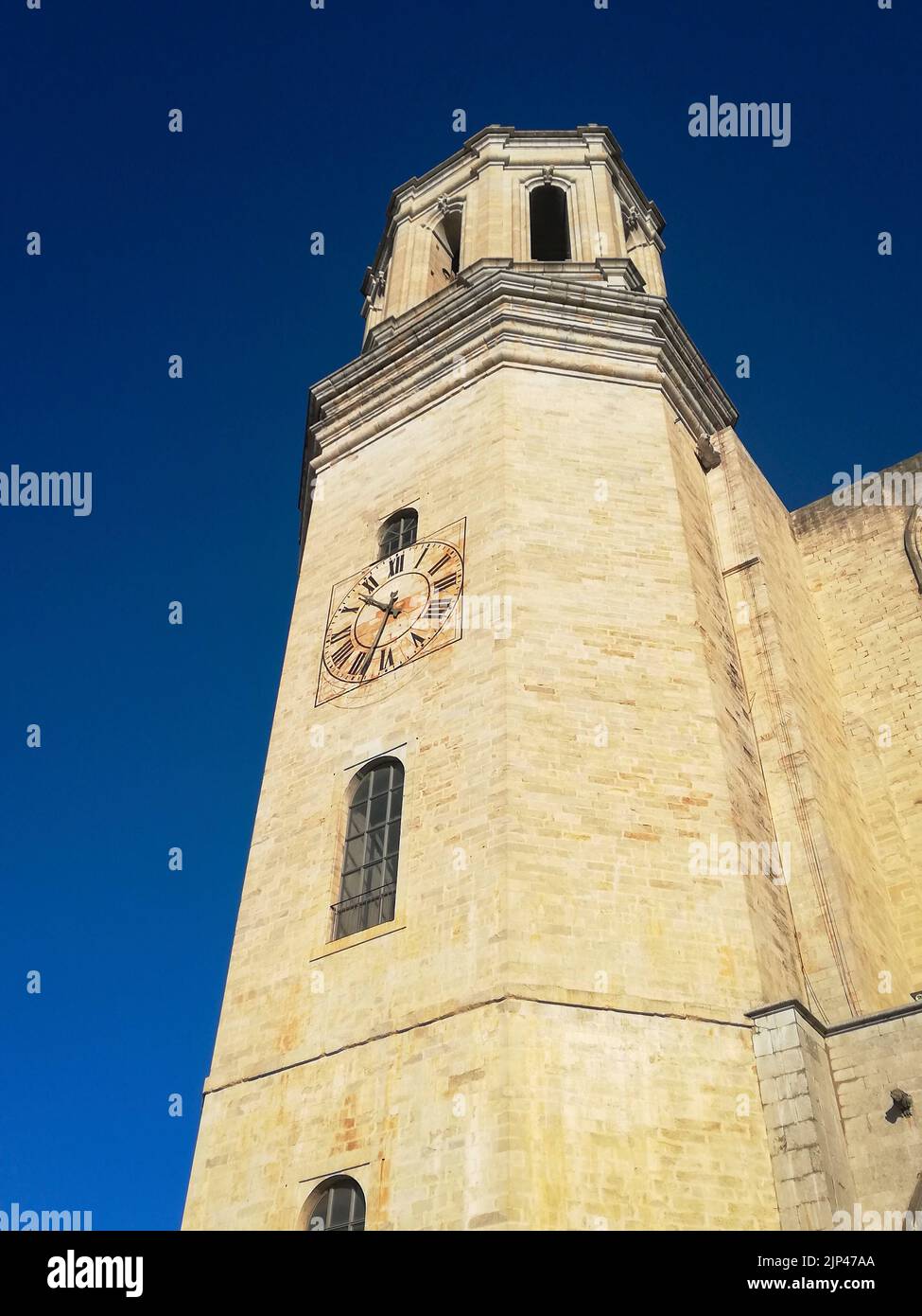 Tour de la cathédrale de Gerona / Torre latéral Catedral de Gerona. Espagne, Espagne. Banque D'Images