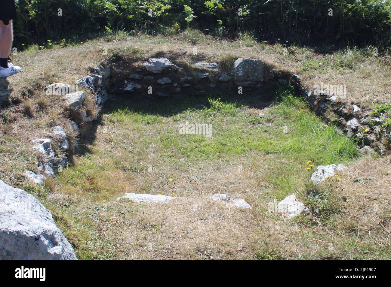 Cercles de Stone Hut Ty Mawr Banque D'Images