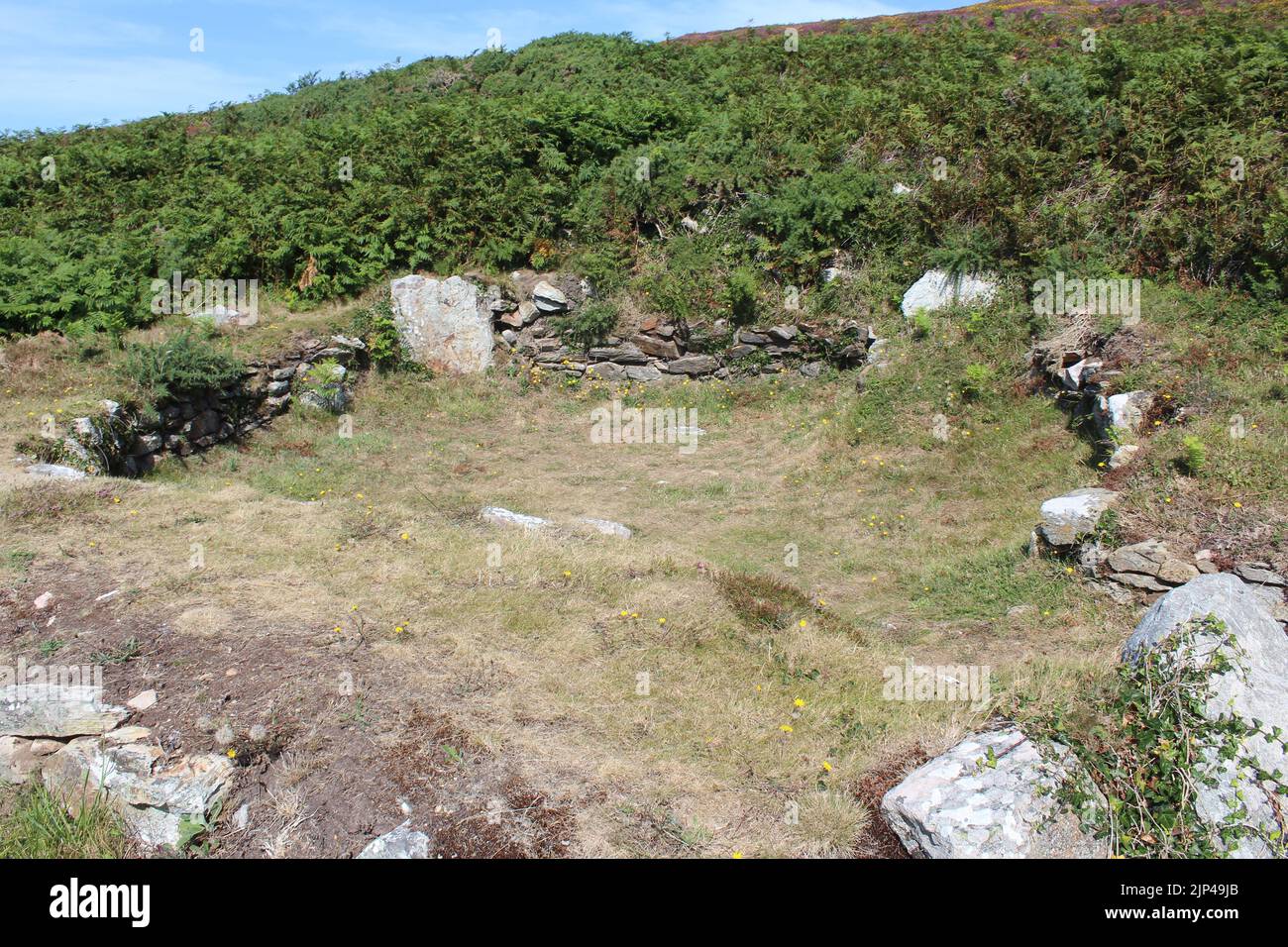 Cercles de Stone Hut Ty Mawr Banque D'Images