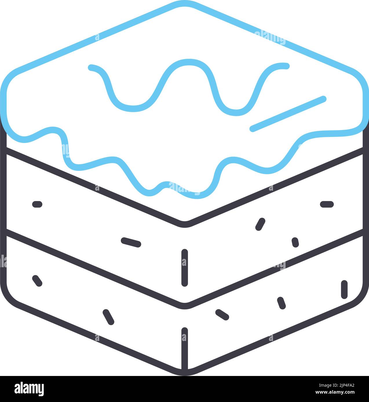 icône de ligne brownie, symbole de contour, illustration vectorielle, signe de concept Illustration de Vecteur